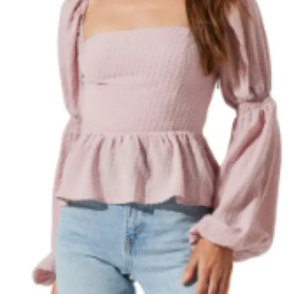 Astr Tops - ASTR lilac top with side zip for fitted look